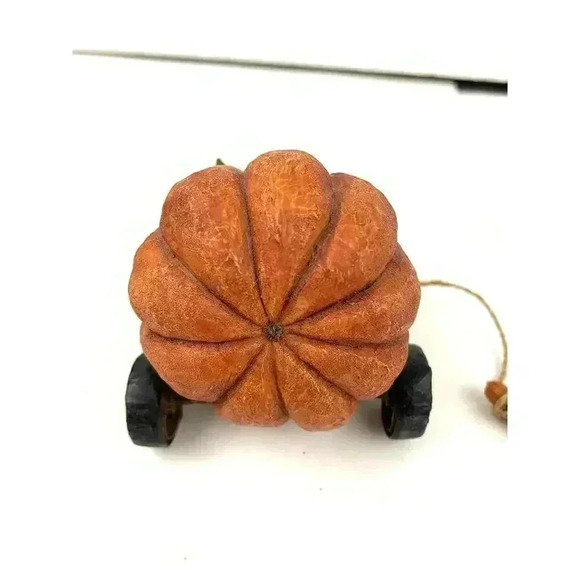 VTG Boyds Punkinbeary Tug Along Orange Pumpkin Figurine 2002 - Picture 2 of 11